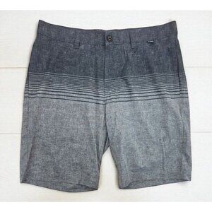 Travis Mathew‎ Mens Gray Striped 9" Shorts 34